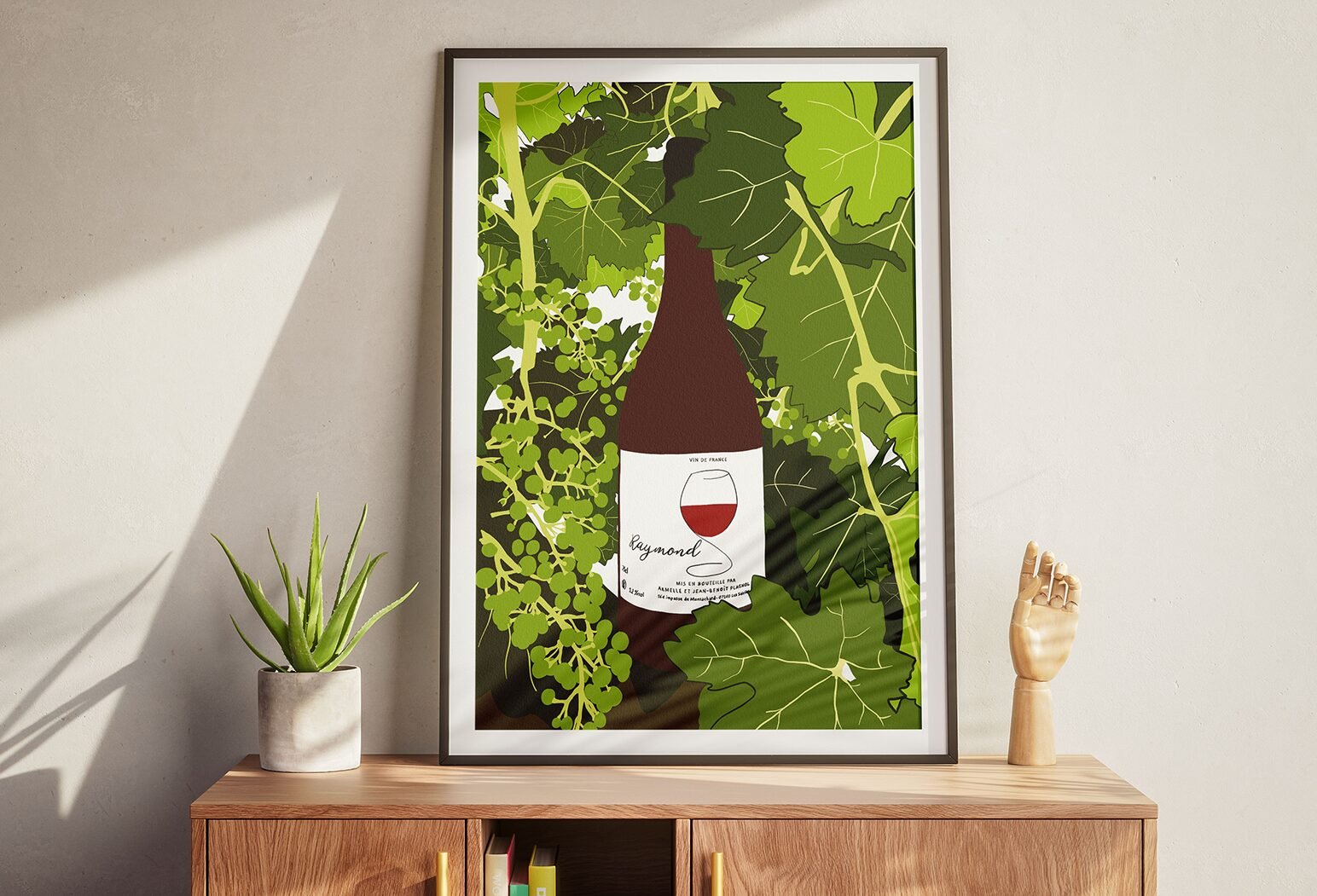 Mock up illustration vins plagnol Illustrations