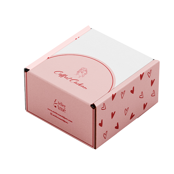 Mock up Packaging boite d'expédition pour la marque atelier amé PORTFOLIO